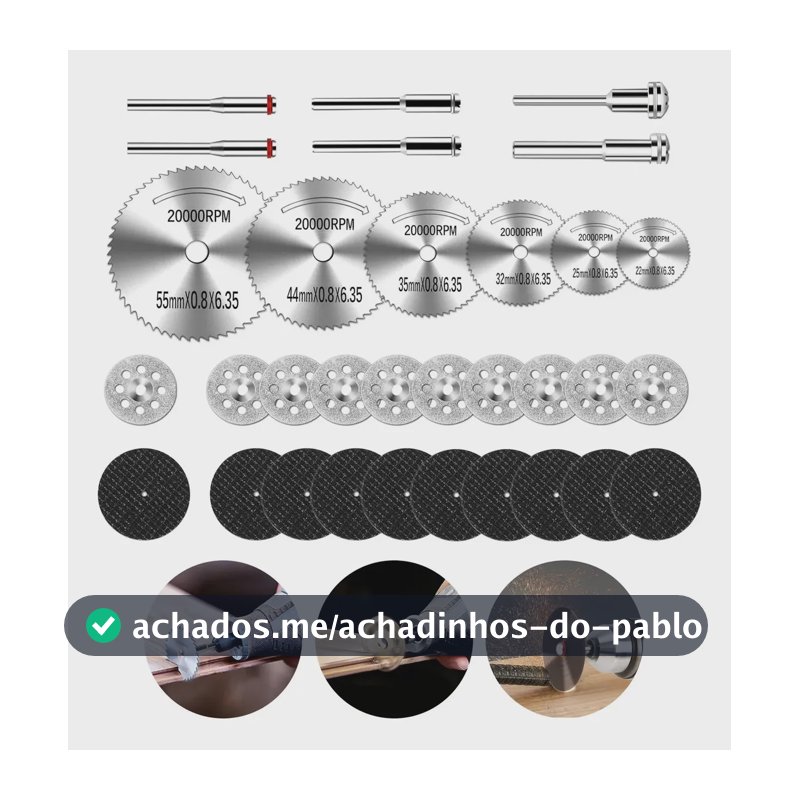 Kit 32 Mini Disco Serra Circular Micro Retifica Qualidade