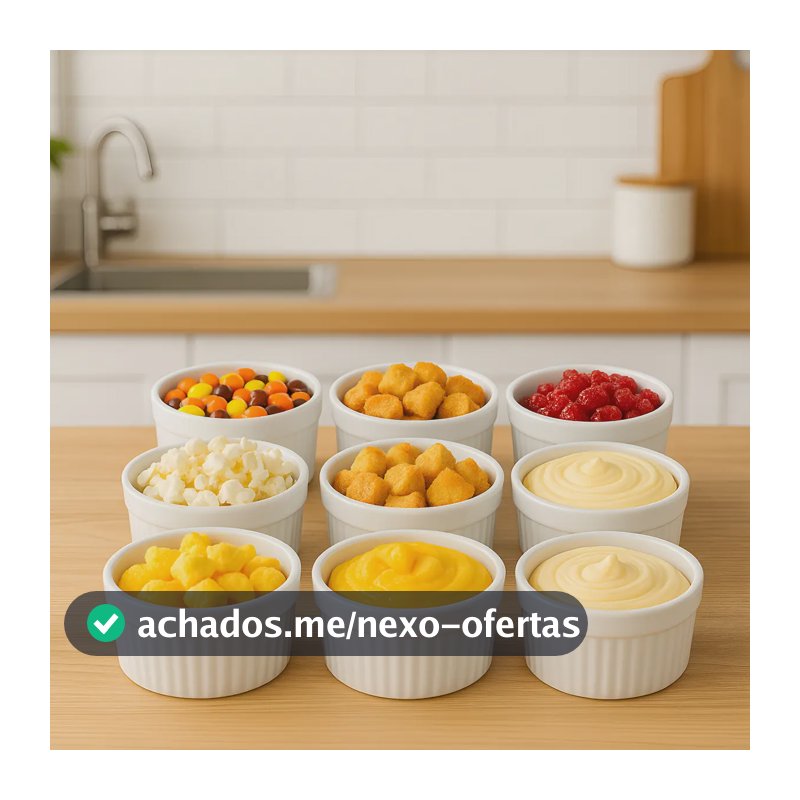 Kit 24x Ramequim Porcelana 77ml Para Molhos e Temperos A Gourmet