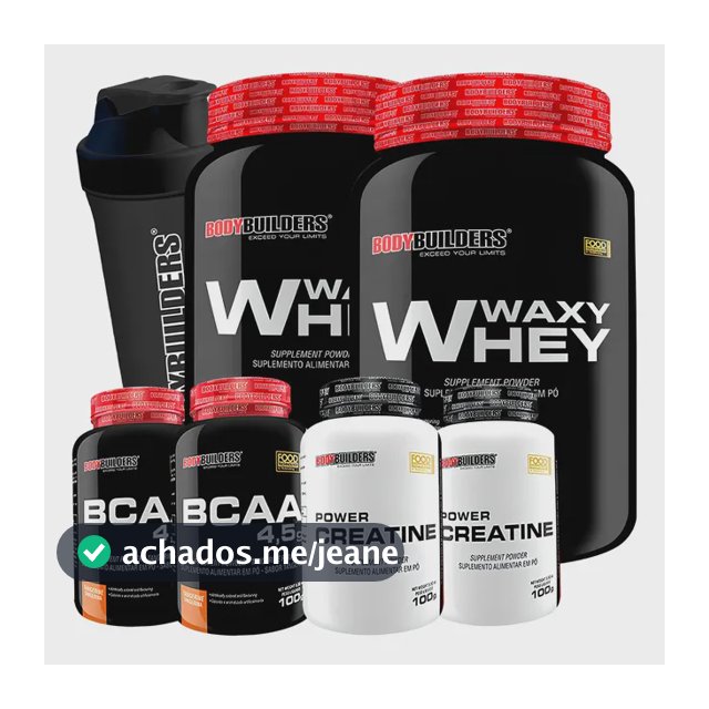 Whey Protein Concentrate Bodybuilders em pó sabor Morango x 2.7kg de 7 un