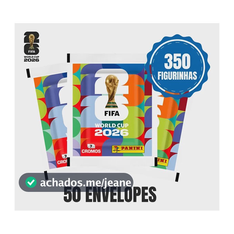 Kit Com 350 Figurinhas Da Copa Do Mundo 2026 - 50 Envelopes