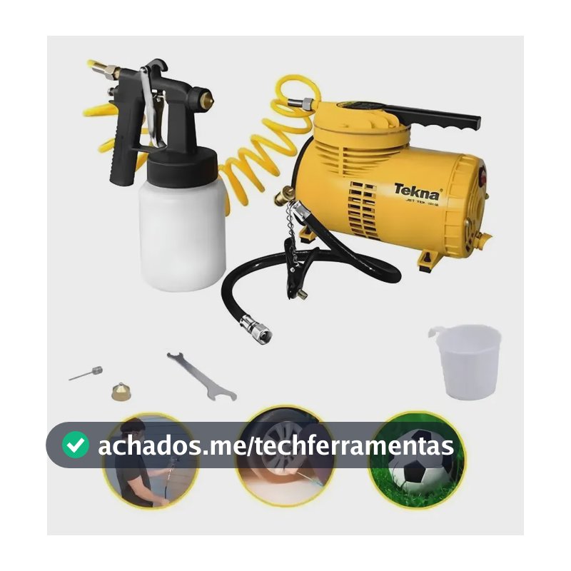 Compressor Ar Direto Com Kit Cd12151bk Tekna Cor Amarelo Frequência 60 Hz