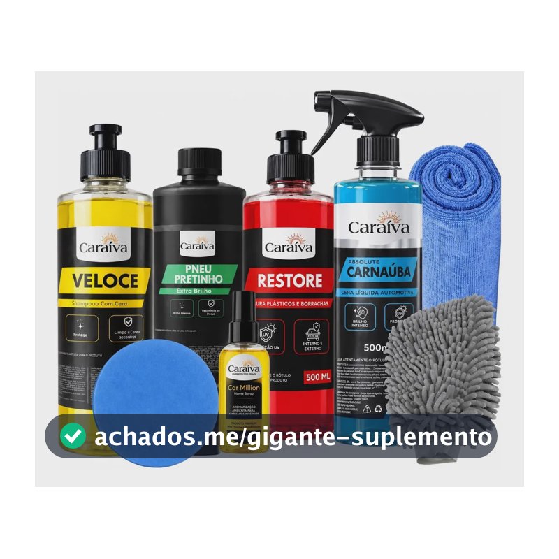 Kit Para Lavar Carro Cera Pretinho Silicone Cheirinho Pano