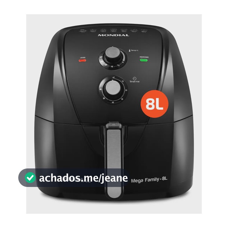 Fritadeira Sem Óleo Air Fryer 8L, Mondial, 1900W - AFN-80-FB