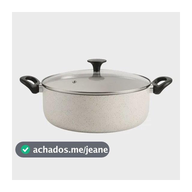 Panela Caçarola Grande N30 7 Lts Antiaderente Teflon Premium Vanilha
