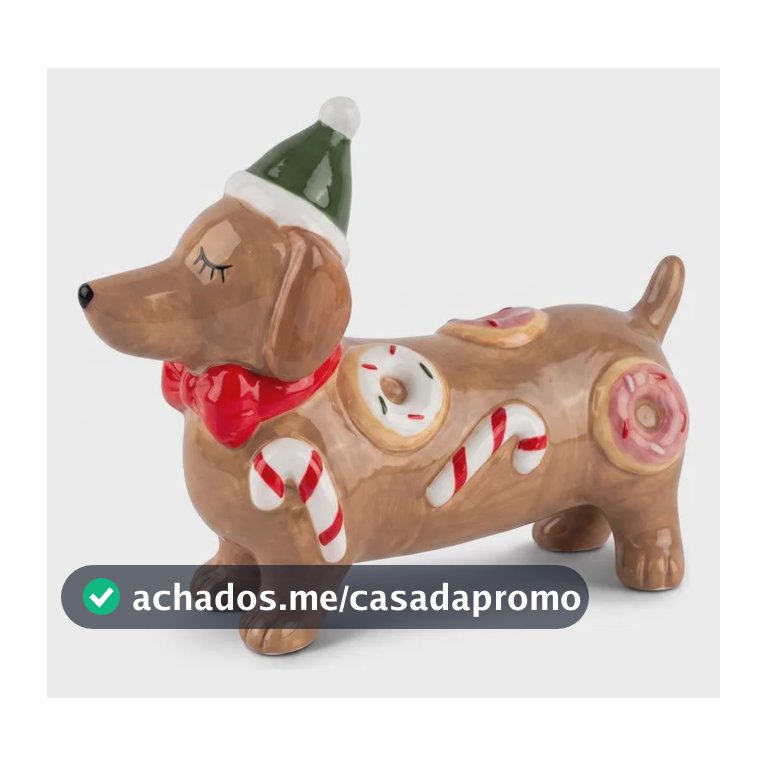 Enfeite De Natal Dog Home Style Donut 19 Cm Multicolorido