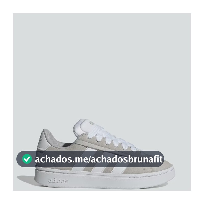 Tênis Masculino Grand Court Alpha 00s adidas Grey Two / Cloud White / Grey Two Liso 39 Br