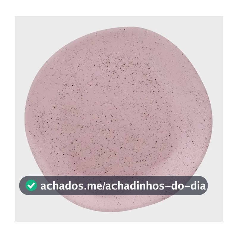 Conjunto De 6 Pratos Fundos Ryo Pink Sand 77358 22,5cm Rosa Claro Oxford