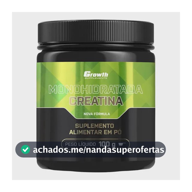 Creatina Monohidratada 100g Growth Supplements - Sem Sabor em Pó