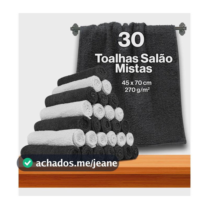 30 Toalhas Para Salão - 100% Algodão - Atacado 30 BRANCAS