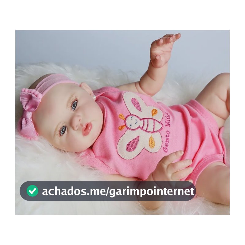 Boneca Bebê Reborn Abigail 48cm Corpo De Silicone Realista.