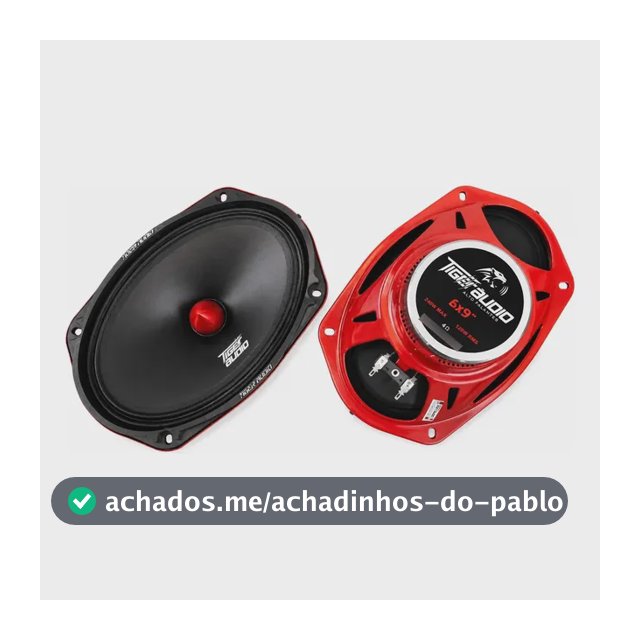 Alto Falante Tiger Áudio 120mg-69 6x9 Polegadas 240 Wrms Par Preto/vermelho