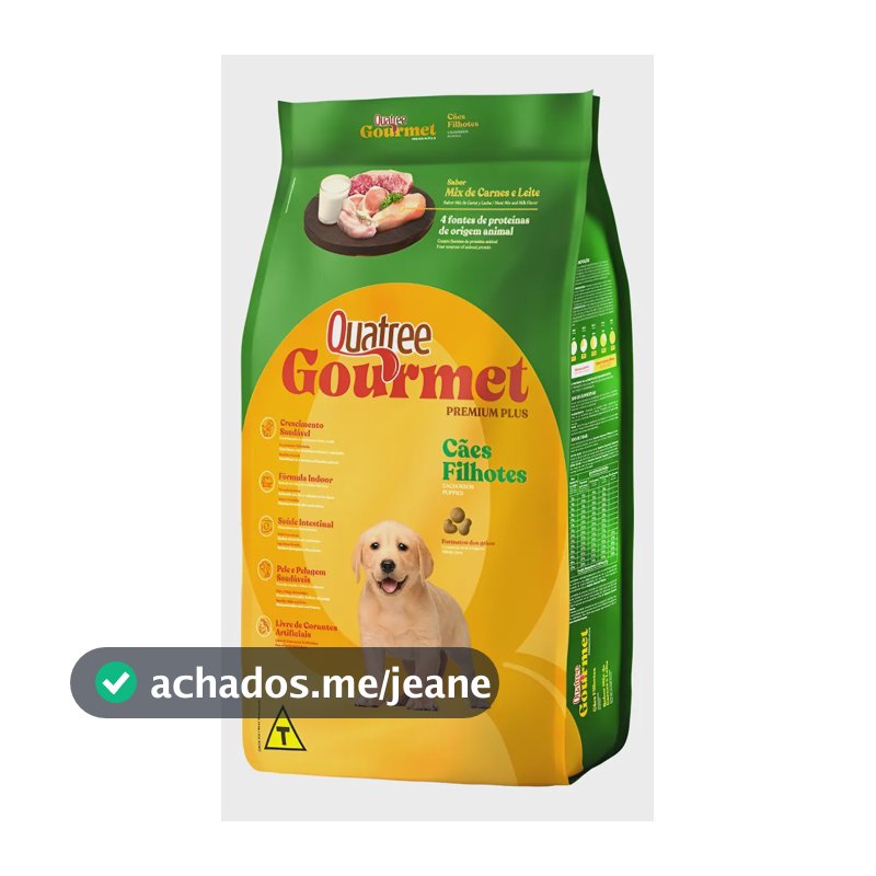 Ração Quatree Gourmet Cão Filhote Mix Carnes E Leite 10,1kg