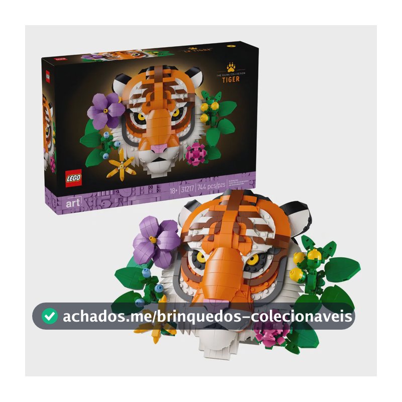 Blocos De Montar Art Coleção Fauna Tigre 31217 com 744 Peças Lego