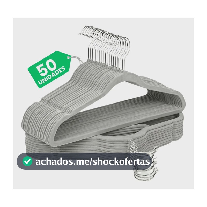Kit Cabides Veludo De Roupa Antideslizante Slim Adulto 50 Un
