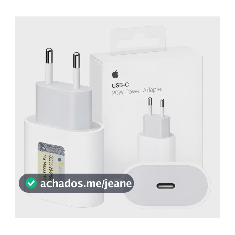 Carregador Fonte Apple iPhone Turbo Original Usb-c 20w Branco