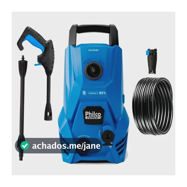 Lavadora De Alta Pressão Jato Compacta Philco Plp2200 1300w 1300 Psi/libras 312l/h Lança Regulável 127v