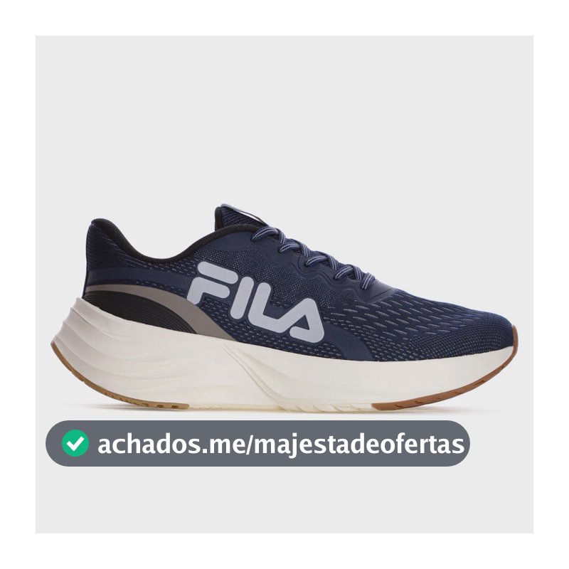 Tênis Fila Corrida Estável Amortecimento Caminhada Azul Azul 41 Br