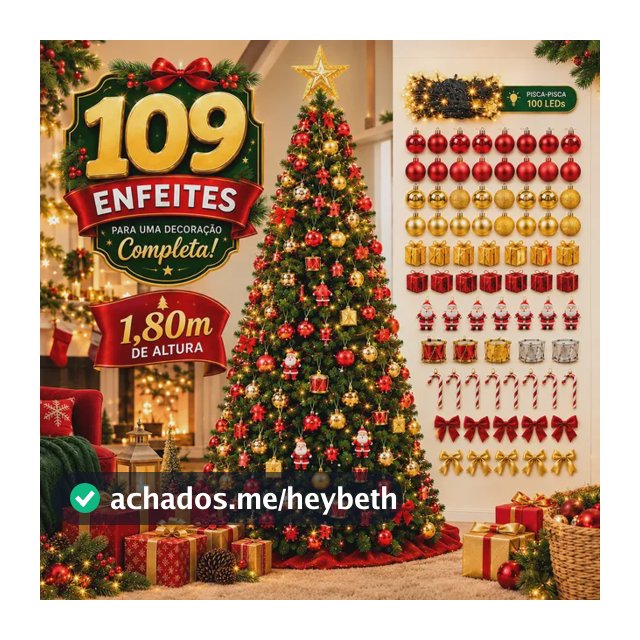 Árvore Natal Pinheiro 180cm Enfeitada Decorada Promoção