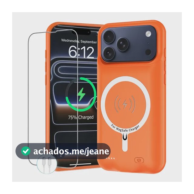 Capa De Bateria Maxbear iPhone 17 Pro 10000mah Sem Fio