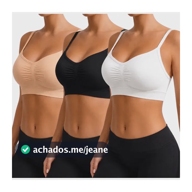 Kit 3 Top Sutiã Sem Costura Com Alça Ajustável Sensual Macio Sortidas Liso M 40-42