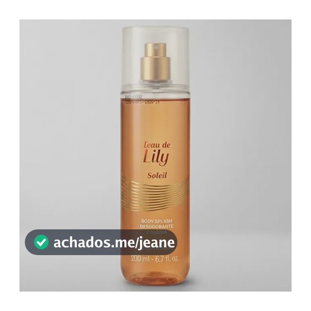 L'eau De Lily Soleil Body Splash 200ml Lançamento Boticário Floral