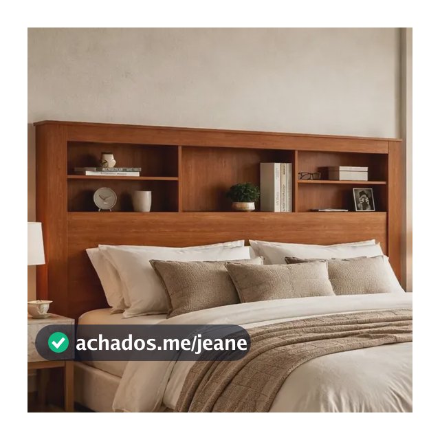 Cabeceira Em Mdf Cama Casal Lisboa Prateleira Organizadora