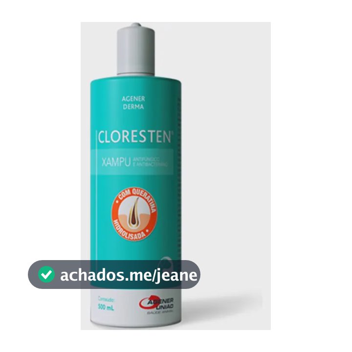 Shampoo Cloresten 500ml Pra Cachorros E Gatos Fragrância Agradavel