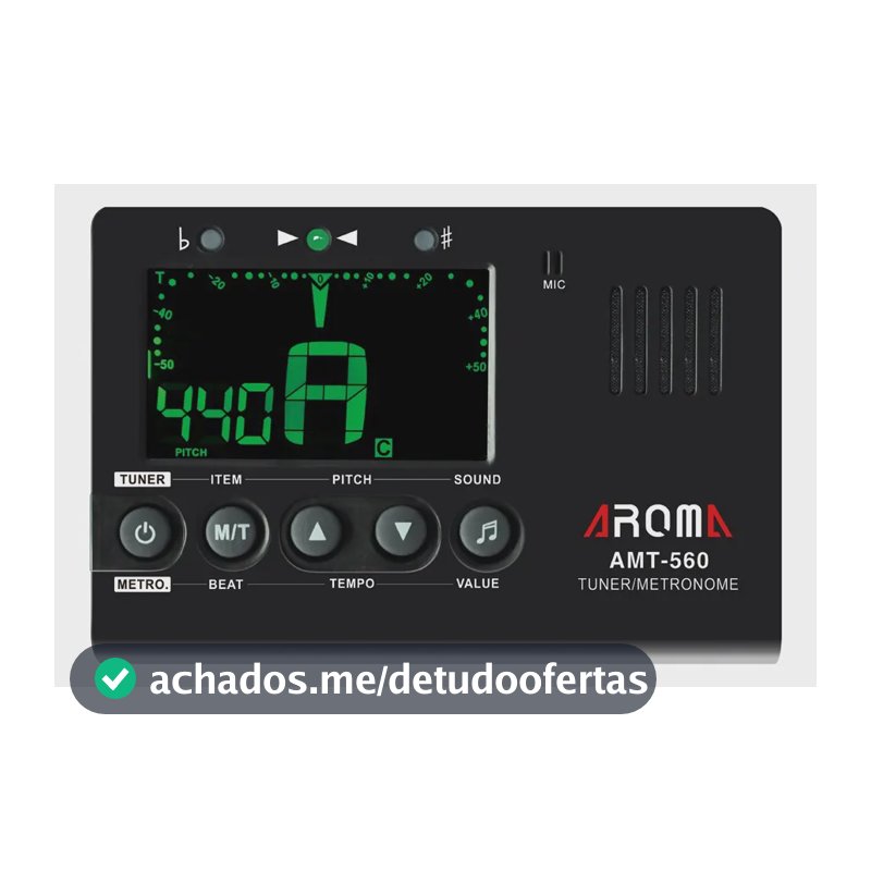 Metrônomo E Afinador Digital Cromático Aroma Amt-560