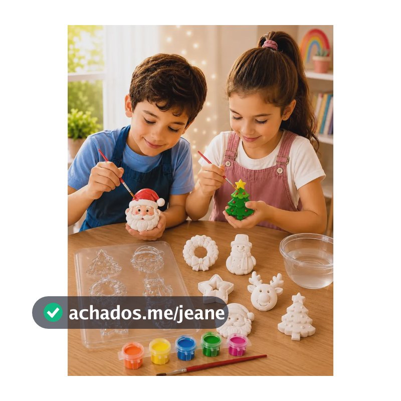 Kit Pintura Infantil Molde De Gesso Criativo Arte Educativo Colorido