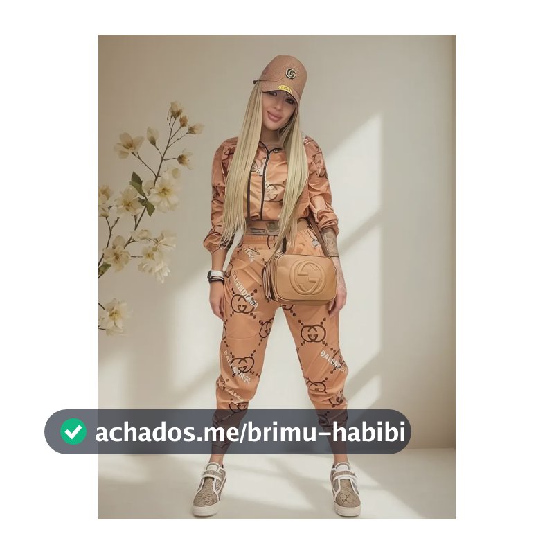 Conjunto Luxo Feminino Marrom-claro
