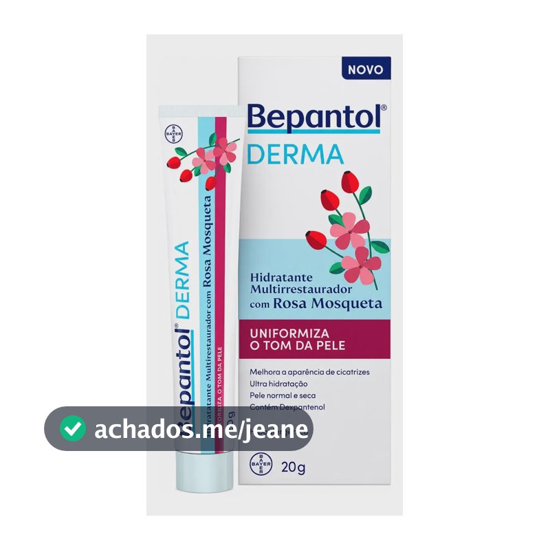 Bepantol Derma Rosa Mosqueta 20g Multirrestaurador - Bayer Todo Tipo De Pele Dia/noite