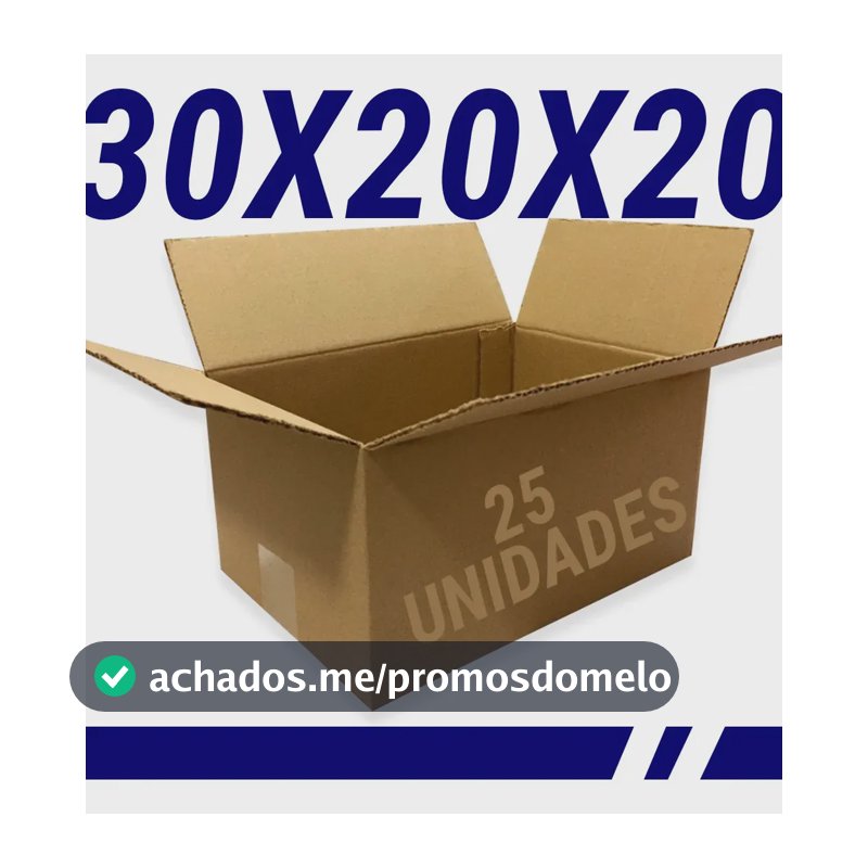25 Caixas De Papelão Parda Grande 30x20x20 Reforçada Correio Pardo