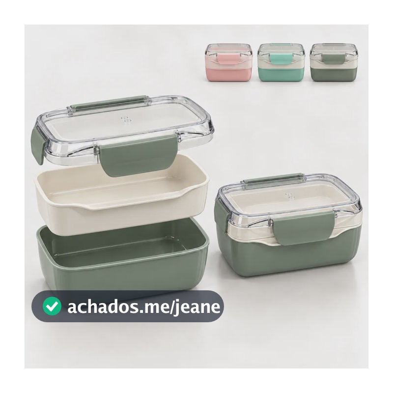 Marmita 2 Andares 1250ml 2 Andares / Recipientes Micro Ondas Pistache