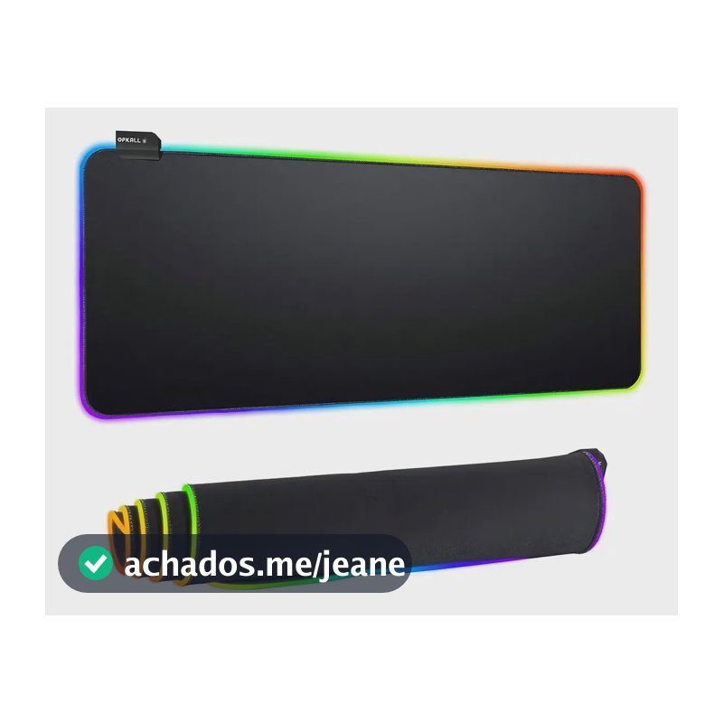 Mousepad Gamer Rgb 80x30cm Preto