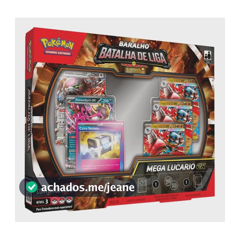 60 Cartas Pokémon Batalha De Liga Deck Mega Lucario Ex 37268