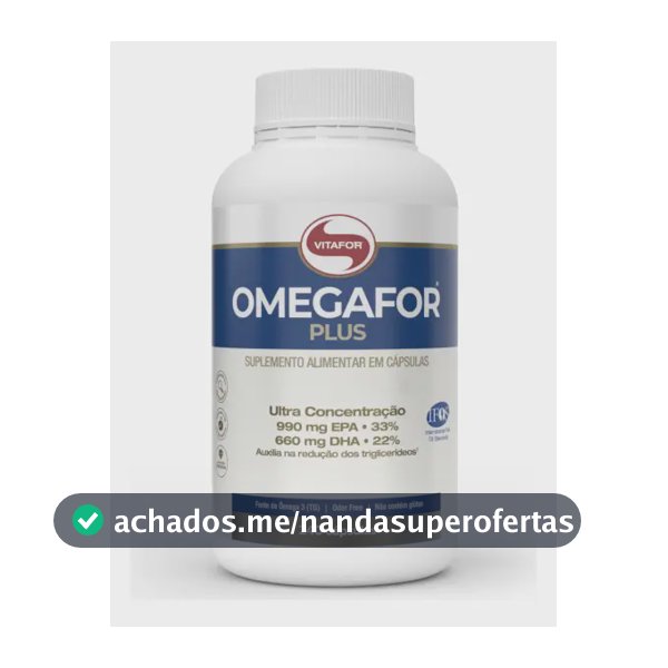 Ômega 3 Vitafor Omegafor Plus em cápsula Sem sabor x 240g de 240 un