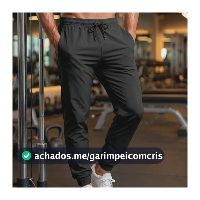 Calça Jogger Masculina Tactel Com Elastano Academia Treino
