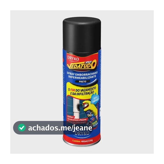 Spray Vedatudo 400ml Impermeabilizante Emborrachado Dryko