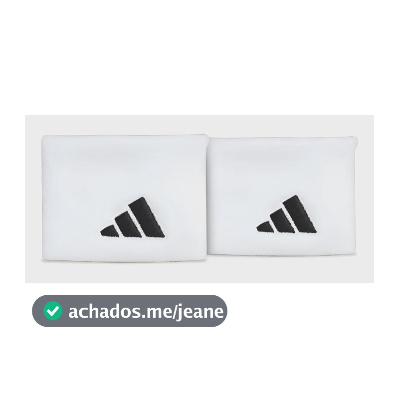 Munhequeira adidas Tennis Wb Unissex Cor Branco / Preto Tamanho Único