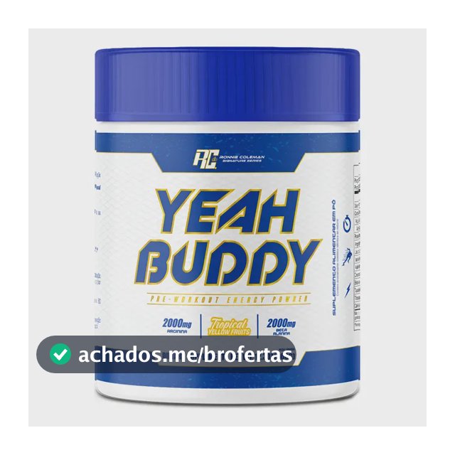 Pré Treino 360g Yeah Buddy Frutas Amarelas Ronnie Coleman