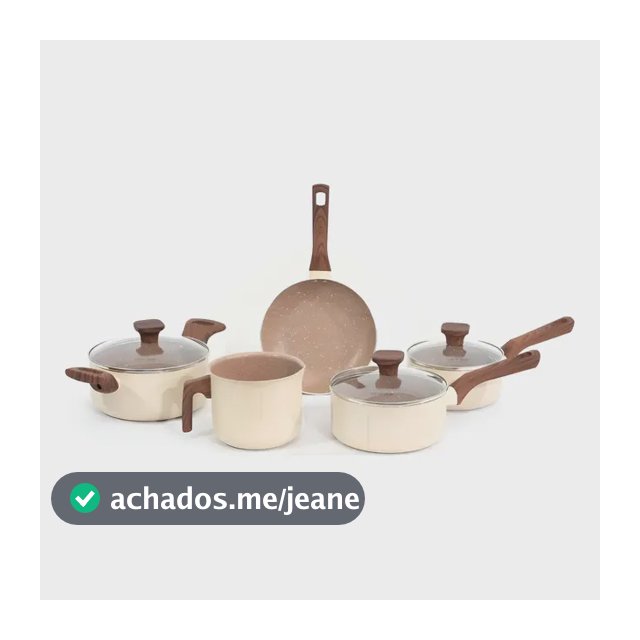 Jogo De Panelas Mimo Style Pratic Cook 5 Peças Bege Bege