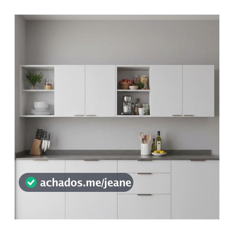 Combo De 2 Móveis Aéreos Para Diferentes Espaços Branco