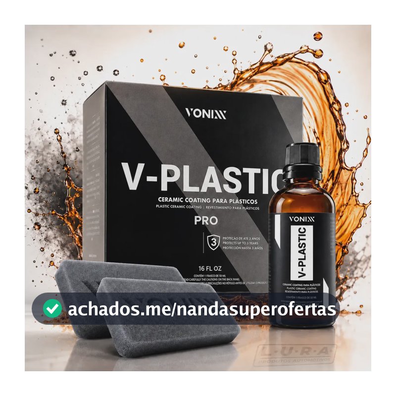 Produto Vitrificador V-plastic Pro Vonixx Plásticos 50ml