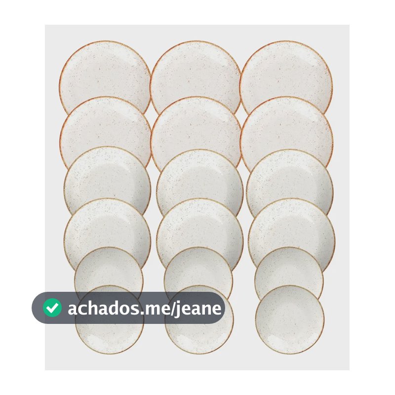 Jogo Pratos Raso Fundo Sobremesa Tramontina Porcelana 18 Pçs