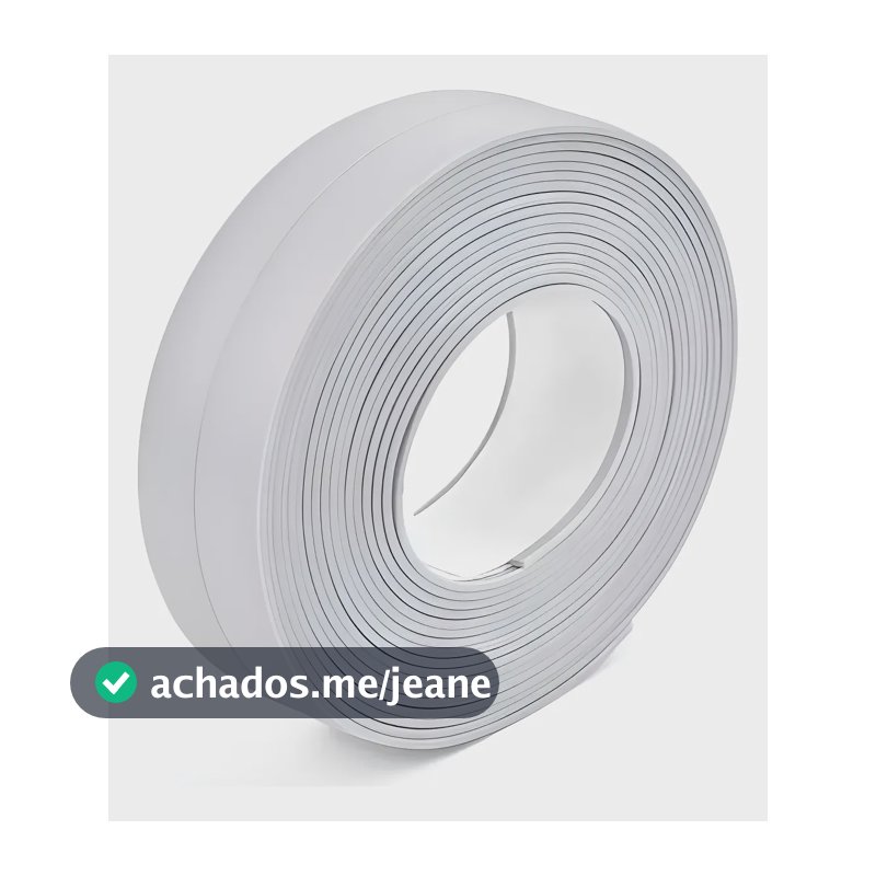 Fita Adesiva Vedação Pvc Impermeável Banheiro Pia Box Rodapé Branco