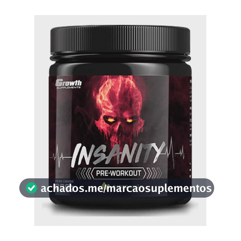 Pré-treino Insanity 300g - Growth Supplements Sabor Melancia