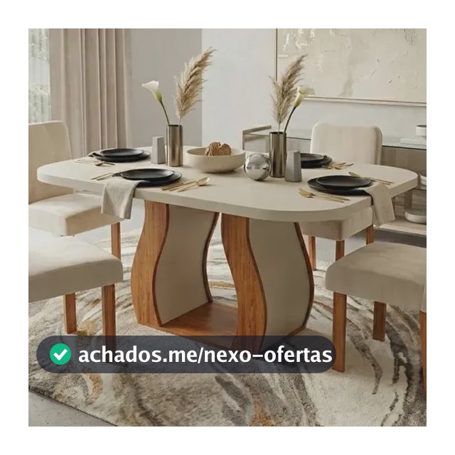 Sala De Jantar 130x90 Lisboa 4 Cadeiras Bom Pastor Naturale/off Linho Off