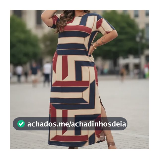 Vestido Longo Plus Size Feminino Casual Elegante Evangélico