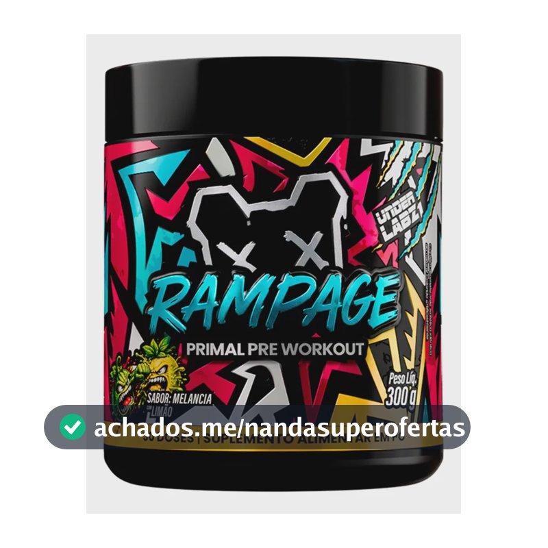 Pré Treino Rampage Under Labz Arginina Taurina Cafeína 300g Melancia E Limão 300g