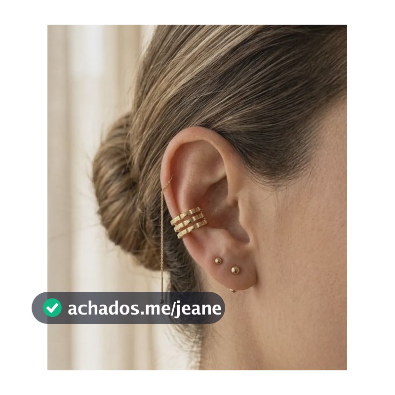 Piercing Semijoias Fake Fios Banhado À Ouro 18k C/ Garantia Ouro